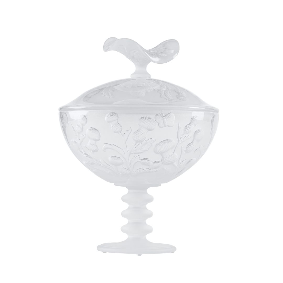 Blooming flower bowl with cover