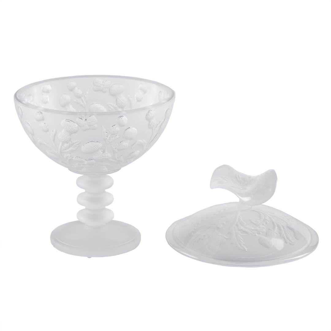 Blooming flower bowl with cover